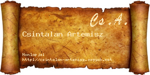 Csintalan Artemisz névjegykártya